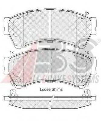 A.B.S. 37668OE Комплект гальмівних колодок, дискове гальмо