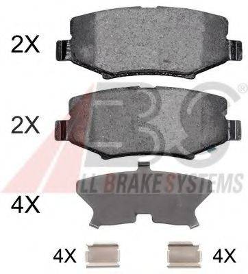 A.B.S. 37698OE Комплект гальмівних колодок, дискове гальмо