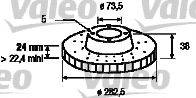 VALEO 186570 гальмівний диск