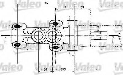 VALEO 350819 головний гальмівний циліндр