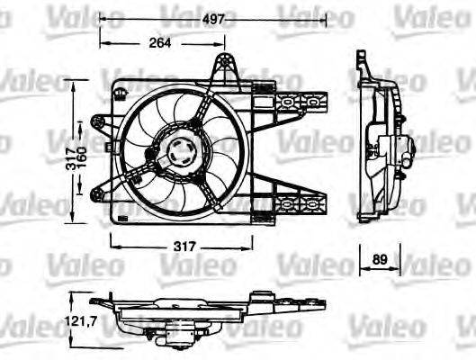 VALEO 698179 Електродвигун, вентилятор радіатора