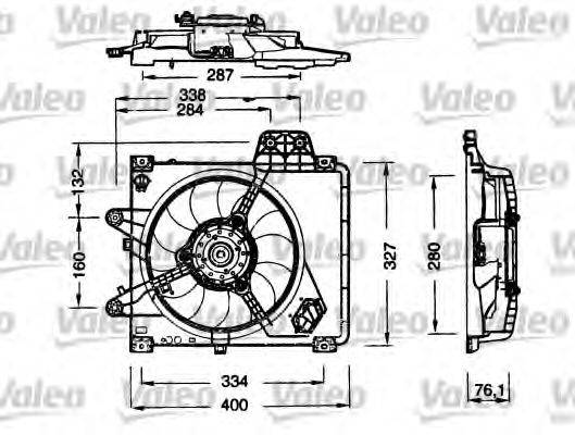 VALEO 698180 Електродвигун, вентилятор радіатора