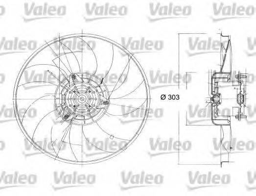 VALEO 698324 Вентилятор, охолодження двигуна