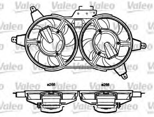 VALEO 698362 Електродвигун, вентилятор радіатора