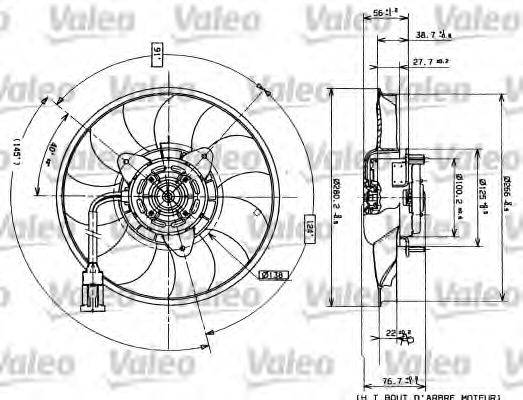 VALEO 698423 Вентилятор, охолодження двигуна