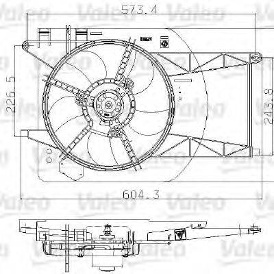 VALEO 698764 Електродвигун, вентилятор радіатора