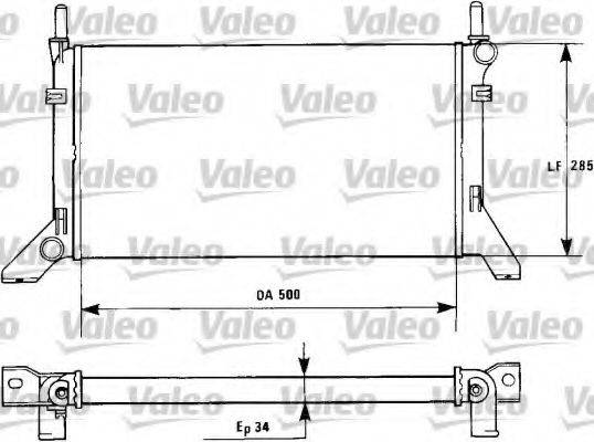 VALEO 730122 Радіатор, охолодження двигуна