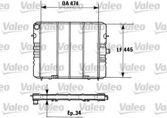 VALEO 730161 Радіатор, охолодження двигуна