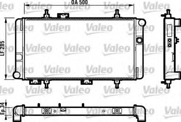 VALEO 730175 Радіатор, охолодження двигуна