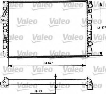 VALEO 731127 Радіатор, охолодження двигуна