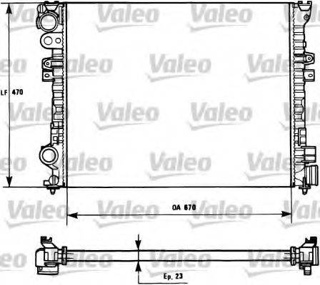 VALEO 731166 Радіатор, охолодження двигуна