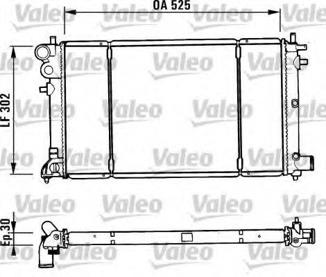 VALEO 731186 Радіатор, охолодження двигуна