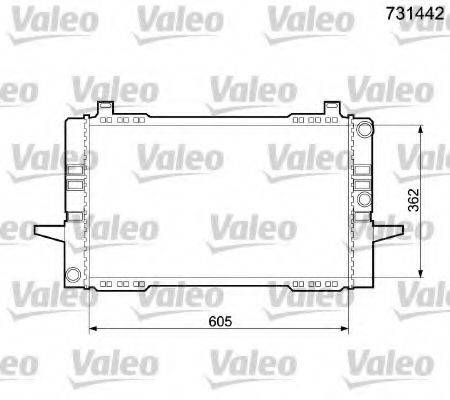 VALEO 731442 Радіатор, охолодження двигуна