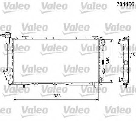 VALEO 731456 Радіатор, охолодження двигуна