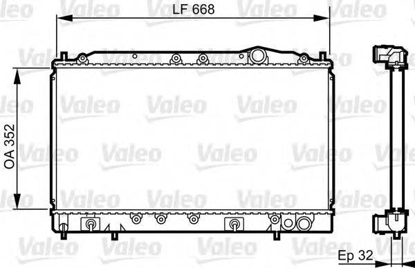 VALEO 731638 Радіатор, охолодження двигуна