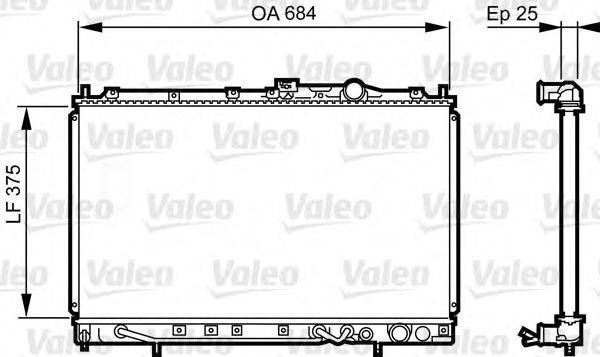 VALEO 731649 Радіатор, охолодження двигуна