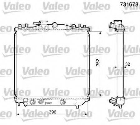 VALEO 731678 Радіатор, охолодження двигуна