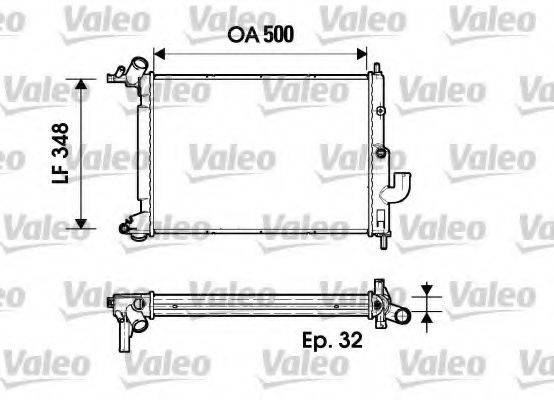 VALEO 731846 Радіатор, охолодження двигуна