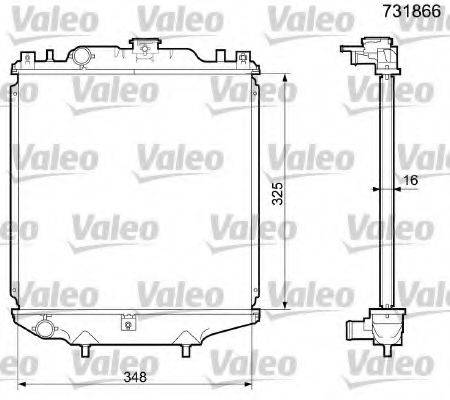 VALEO 731866 Радіатор, охолодження двигуна