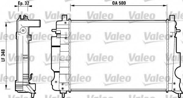 VALEO 732122 Радіатор, охолодження двигуна