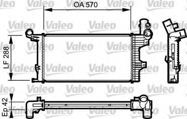 VALEO 732303 Радіатор, охолодження двигуна