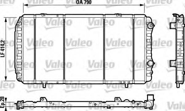 VALEO 732342 Радіатор, охолодження двигуна