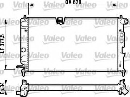 VALEO 732347 Радіатор, охолодження двигуна