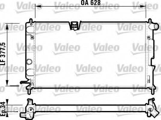 VALEO 732350 Радіатор, охолодження двигуна