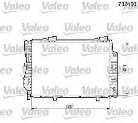 VALEO 732450 Радіатор, охолодження двигуна