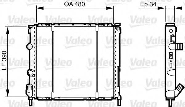 VALEO 732474 Радіатор, охолодження двигуна