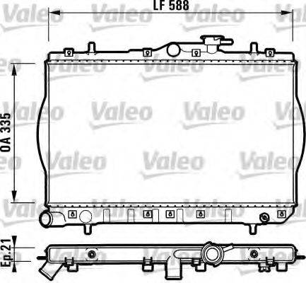 VALEO 732488 Радіатор, охолодження двигуна