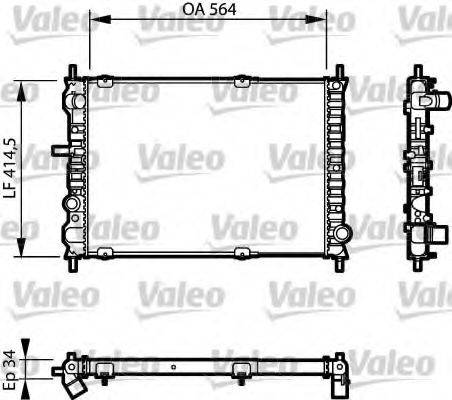 VALEO 732623 Радіатор, охолодження двигуна