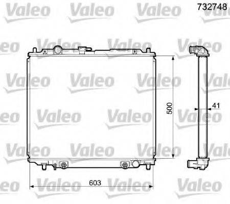 VALEO 732748 Радіатор, охолодження двигуна