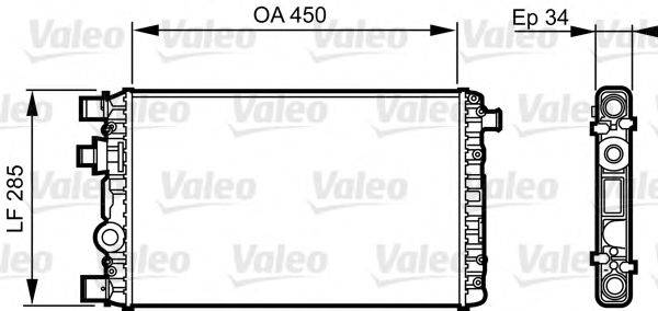 VALEO 732789 Радіатор, охолодження двигуна