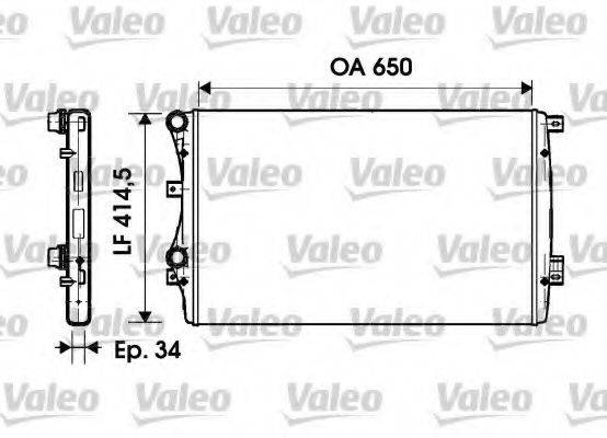 VALEO 732872 Радіатор, охолодження двигуна