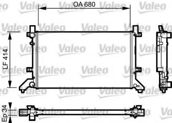 VALEO 732952 Радіатор, охолодження двигуна