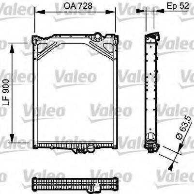 VALEO 733504 Радіатор, охолодження двигуна