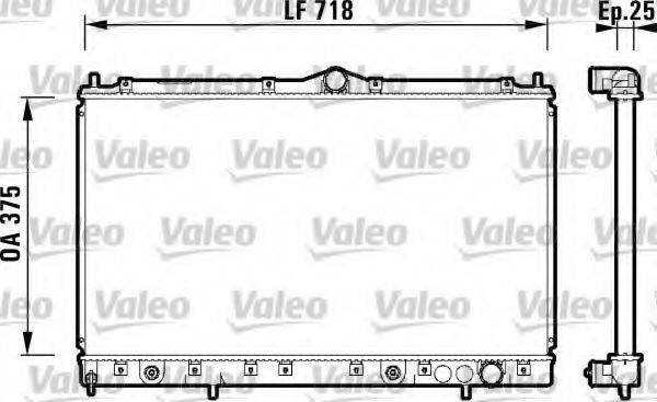 VALEO 734130 Радіатор, охолодження двигуна