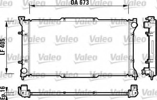 VALEO 734158 Радіатор, охолодження двигуна