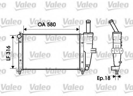 VALEO 734225 Радіатор, охолодження двигуна