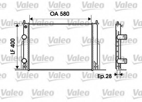 VALEO 734229 Радіатор, охолодження двигуна