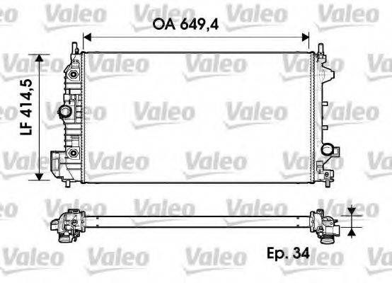 VALEO 734345 Радіатор, охолодження двигуна