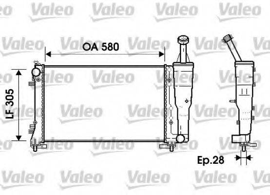 VALEO 734362 Радіатор, охолодження двигуна