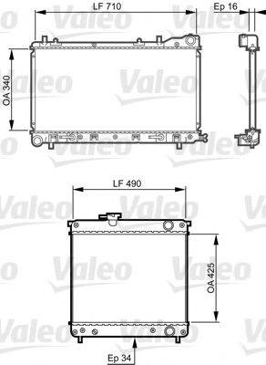 VALEO 734406 Радіатор, охолодження двигуна