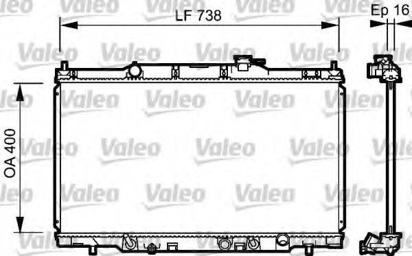 VALEO 734477 Радіатор, охолодження двигуна