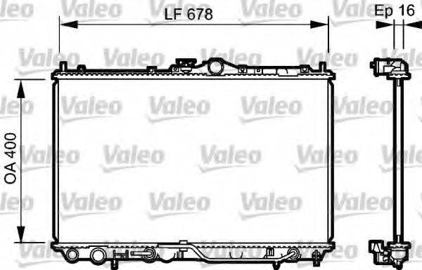 VALEO 734480 Радіатор, охолодження двигуна