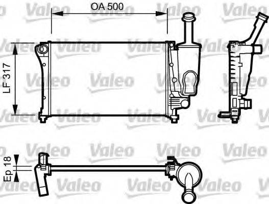 VALEO 734923 Радіатор, охолодження двигуна