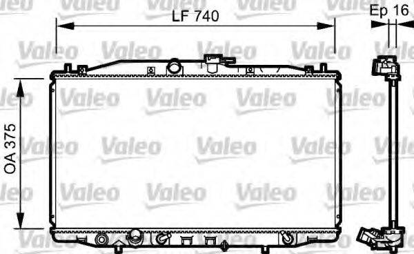 VALEO 735050 Радіатор, охолодження двигуна