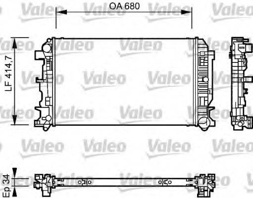 VALEO 735084 Радіатор, охолодження двигуна