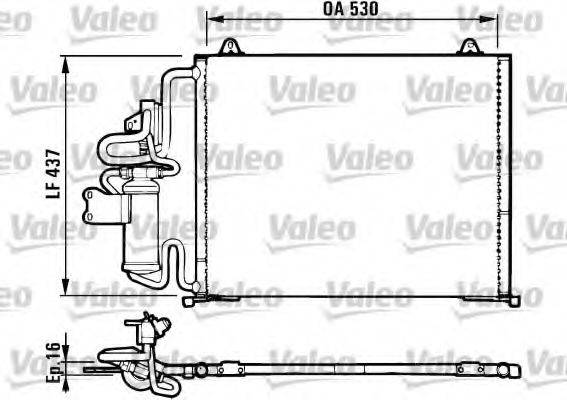 VALEO 816987 Конденсатор, кондиціонер